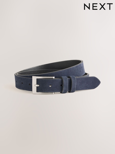Navy Blue - Regular 100% Leather Belt