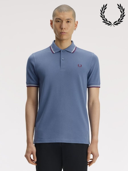 Синій - Regular Fred Perry Twin Tipped Shirt