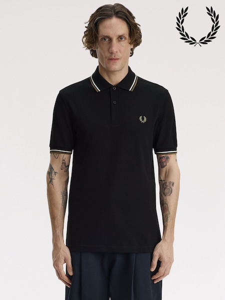 Svart - Regular Fred Perry Twin Tipped Shirt