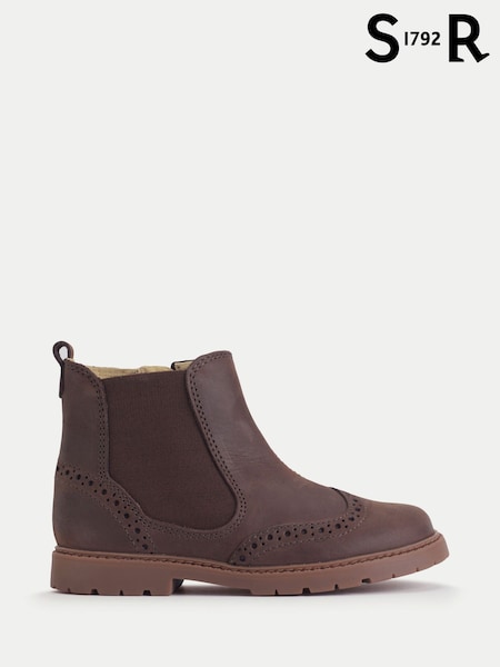 Marrón - Start Rite Patent Leather Zip-up Chelsea Boots