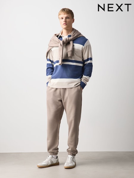 Stone - Straight Fit Brushback Joggers