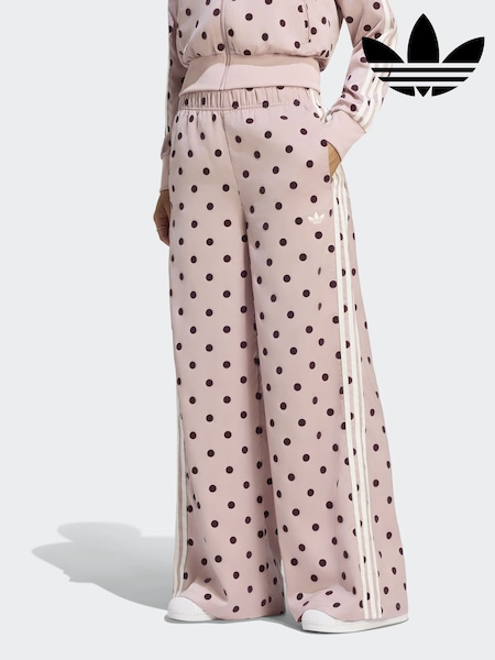 Dusky Rosa - Adidas Originals Polka Dot Wide Leg Trousers