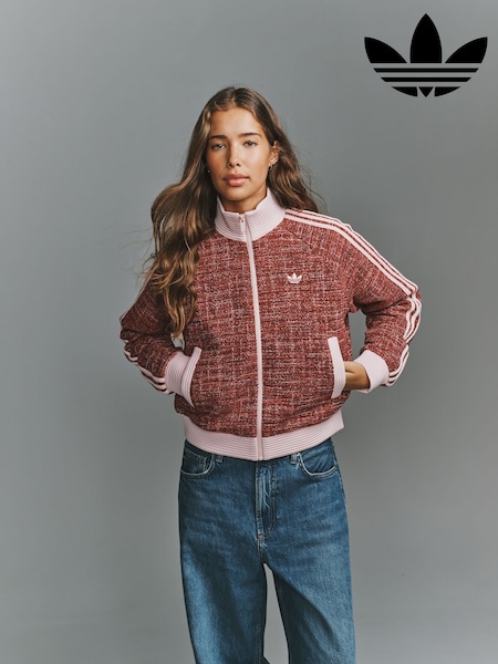 Pink/White - Adidas Boucle Vintage Track Top