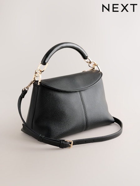 Black - Resin Handle Hand Held Bag
