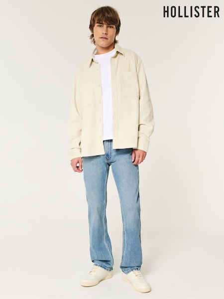 أزرق - Regular Hollister Straight Leg 5 Pocket Jeans