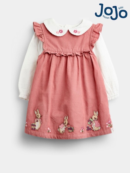 Rose Pink - Jojo Maman Bébé Peter Rabbit™ Flopsy Bunny Cord Dress & Bodysuit