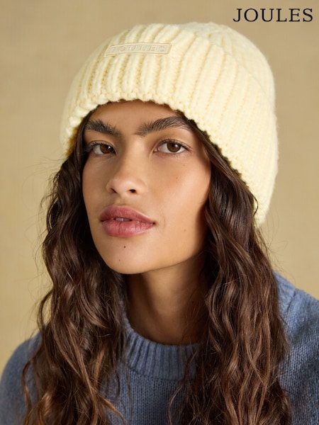 Butter Yellow - Joules Chunky Knitted Beanie