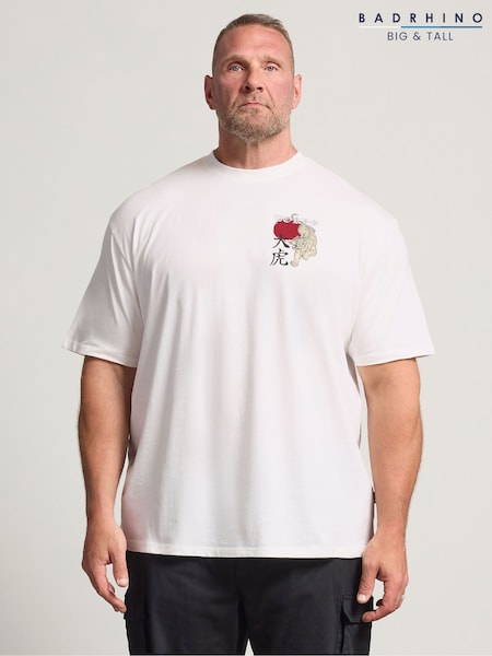 Бежевый - Regular Badrhino Big & Tall Tokyo Tiger T-shirt