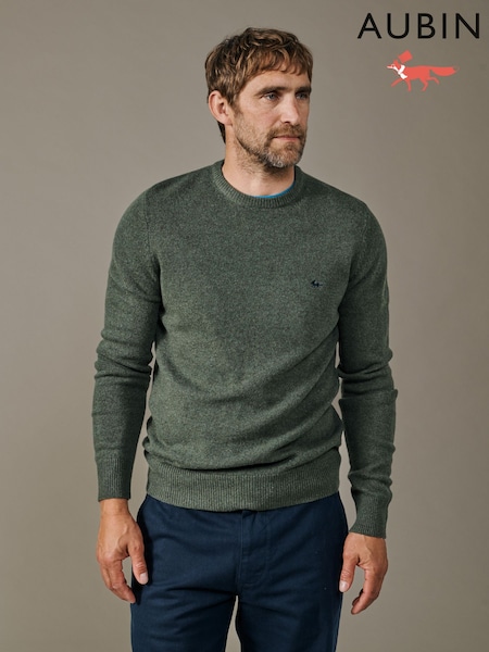 Green - Regular Aubin Westbourne Crew Jumper