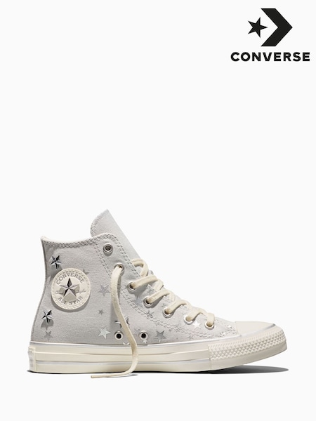 Grey - Converse Chuck Taylor All Star Star Details Trainers