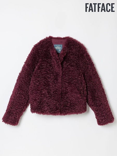 Plum 퍼플 - Fatface Fur Jacket