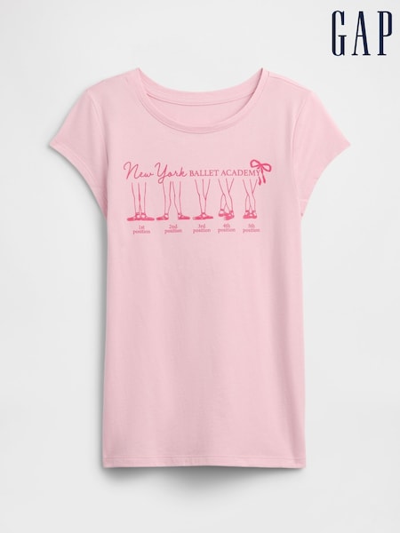 Pink Ballet - Gap Kids Graphic T-shirt (4-13yrs)
