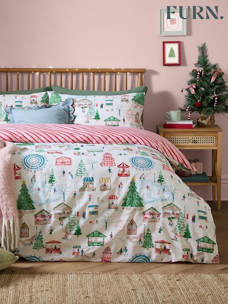 Furn Winter Woodland Reversible Christmas Duvet Cover And Pillowcase Set