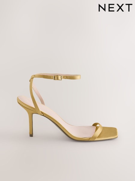 Green - Forever Comfort® Simple Square Toe Heeled Sandals