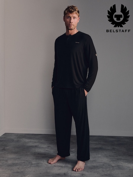 أسود - Regular Belstaff Lounge Soft Touch Modal Joggers