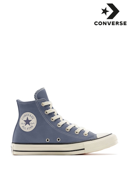 Blau/Weiß - Converse Chuck Taylor Elevated – hoher Sportschuhe aus Leder