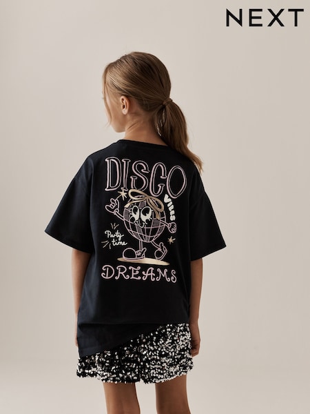 Black Disco - Oversized Graphic Majica kratkih rukava (3-16god)
