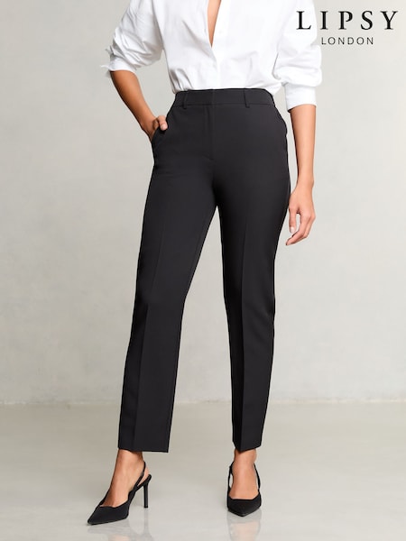 Musta - Lipsy High Waist Tapered Trousers