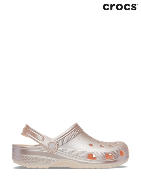 Rose Or - Crocs Kids Classic Tinted Metallic Clogs