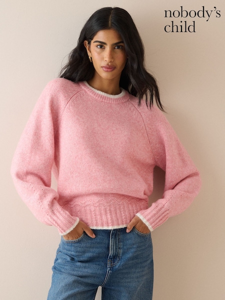 Rosa - Nobodys Child Sløyfe Back Relaxed Genser