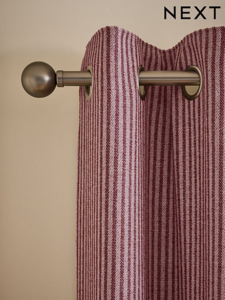 Brushed Stripe Eyelet Curtains