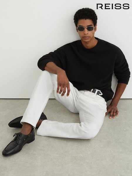 White - Regular Reiss Bishopsgate Straight-leg Jeans