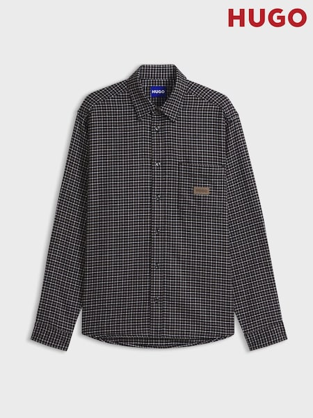 رمادي - Regular Hugo Relaxed Fit Ebalto Logo Shirt