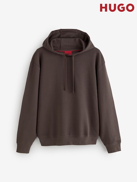 Brown - Regular Hugo Relaxed Fit Hoodie