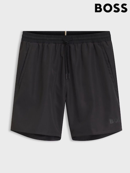 Jets Musta - Regular Boss Starfish Quick Dry Swim Shorts