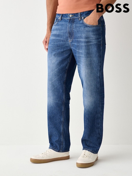 Blau - Regular Boss Straight Fit Keyes Jeans