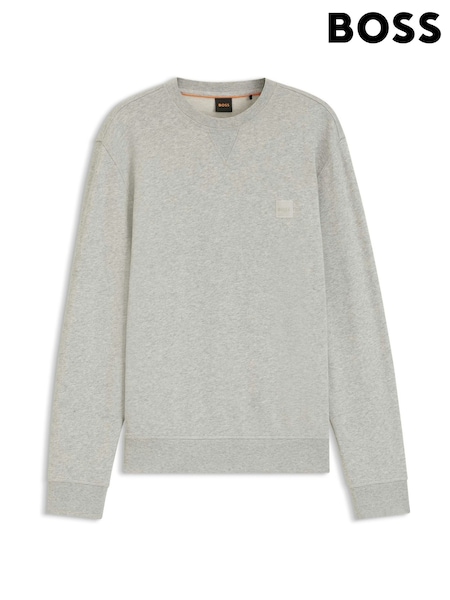 Մոխրագույն - Regular Boss Westart Crew Neck Logo Sweatshirt