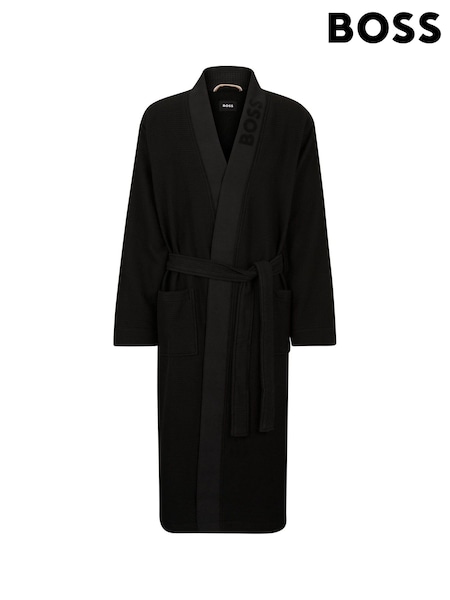 Black - Regular Boss Waffle Logo Robe