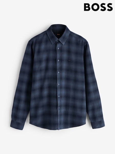 Көк - Regular Boss Rickert Check Flannel Shirt