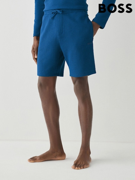 Teal Blue - Regular Boss Waffle Texture Shorts