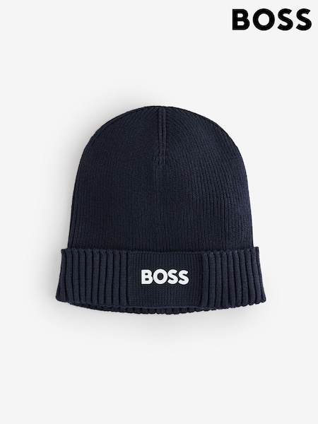 Blue - Regular Boss Asic Logo Beanie