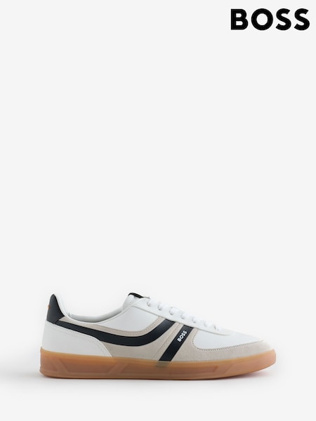 Natural - Regular Boss Brandon Gum Sole Trainers