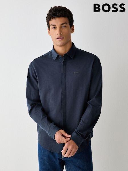 Blue - Regular Boss Excurse Regular Fit Shirt