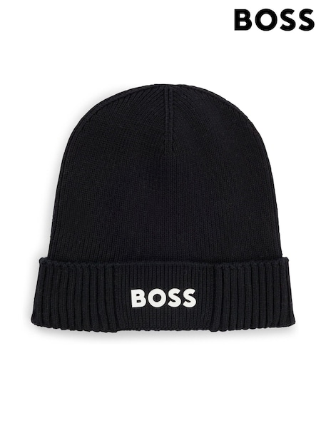 Negro - Regular Boss Asic Logo Beanie
