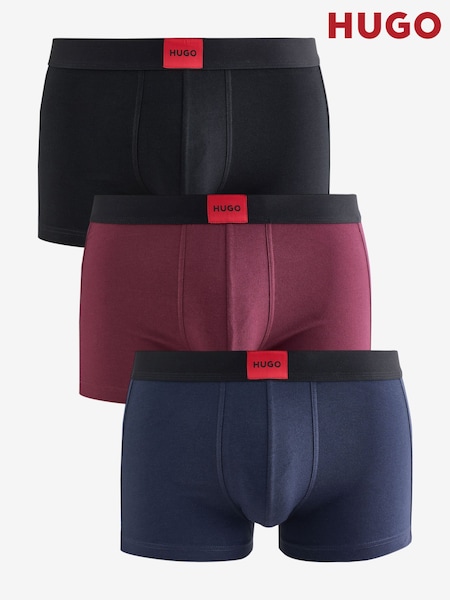 Grey - Regular Hugo Galaxy Trunk Boxers 3 Pack