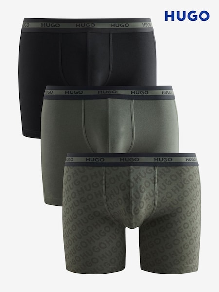 أسود - Regular Hugo Hipster Boxers 3 Pack