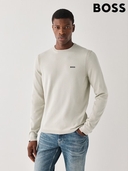 Natural - Regular Boss Regular Fit Ever Crew Neck Jumper