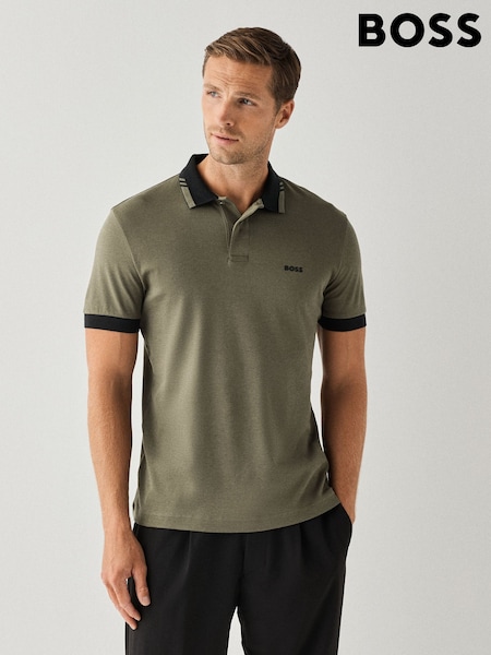 Green - Regular Boss Regular Fit Network Paule Polo Golf Shirt