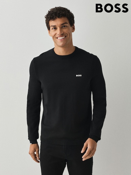 Black - Regular Boss Regular Fit Ever Crew Neck Jumper