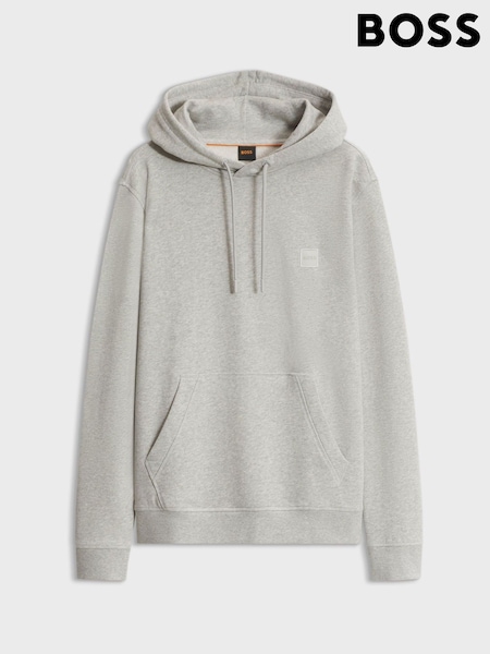 Grå - Regular Boss Regular Fit Logo Hoodie