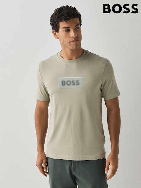 Green - Regular Boss Regular Fit Graphic Logo T-shirt