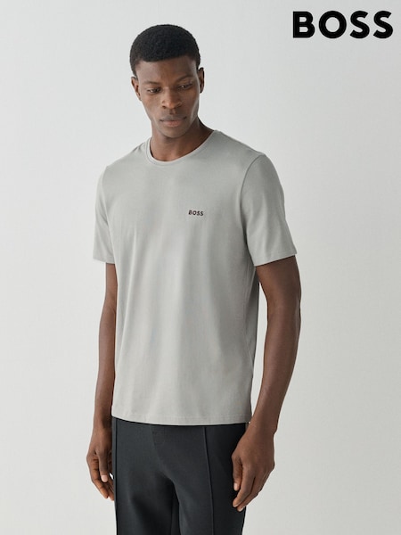 Grey - Regular Boss Stretch Cotton T-shirt