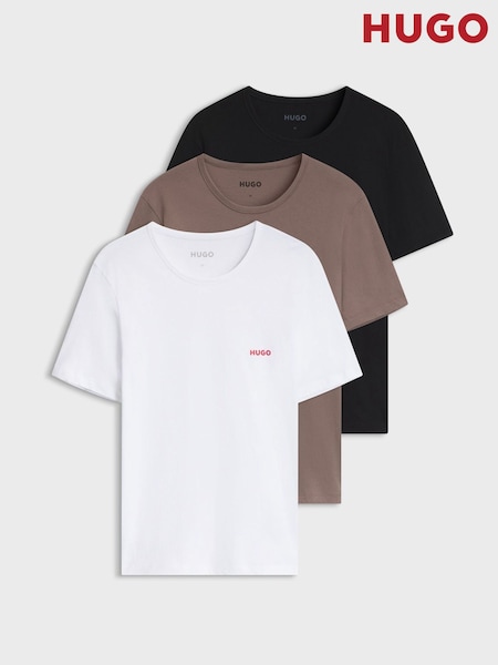 Black - Regular Hugo T-shirts 3 Pack