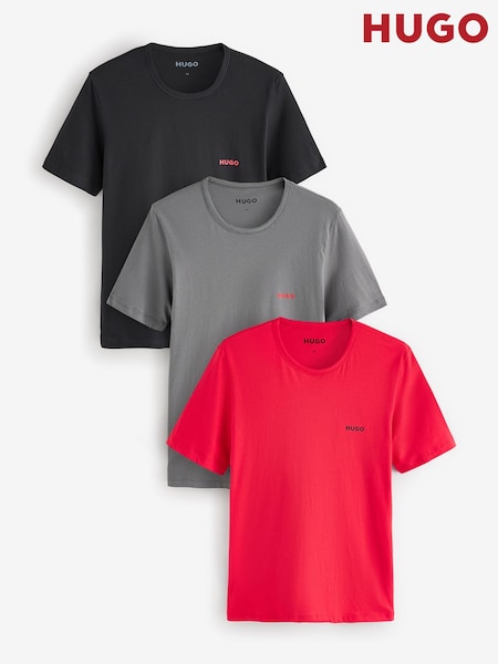 Red/Grey/Black - Regular Hugo T-shirts 3 Pack
