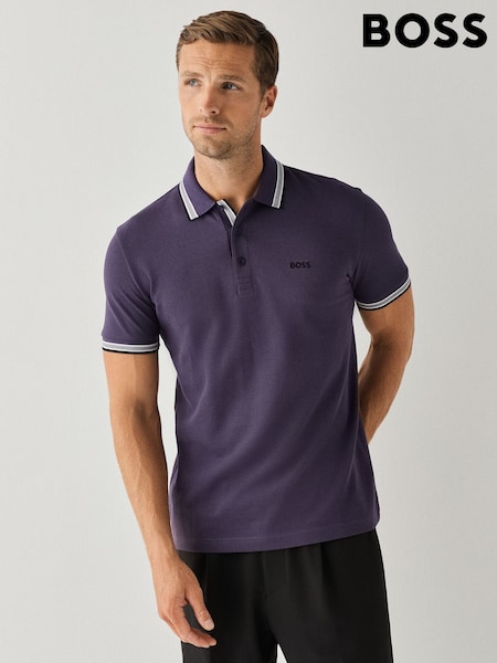 Lila - Regular Boss Regular --fit Paddy Tipped Collar Polo Shirt