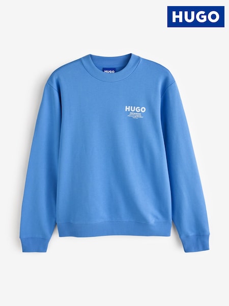 Blue - Regular Hugo Nespon Regular-fit Logo Sweat Top